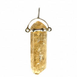 Pendentif Pointe en Citrine & Argent