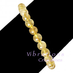 Bracelet Boules en Quartz Rutile