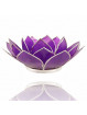 Bougeoir Photophore Lotus Violet argent