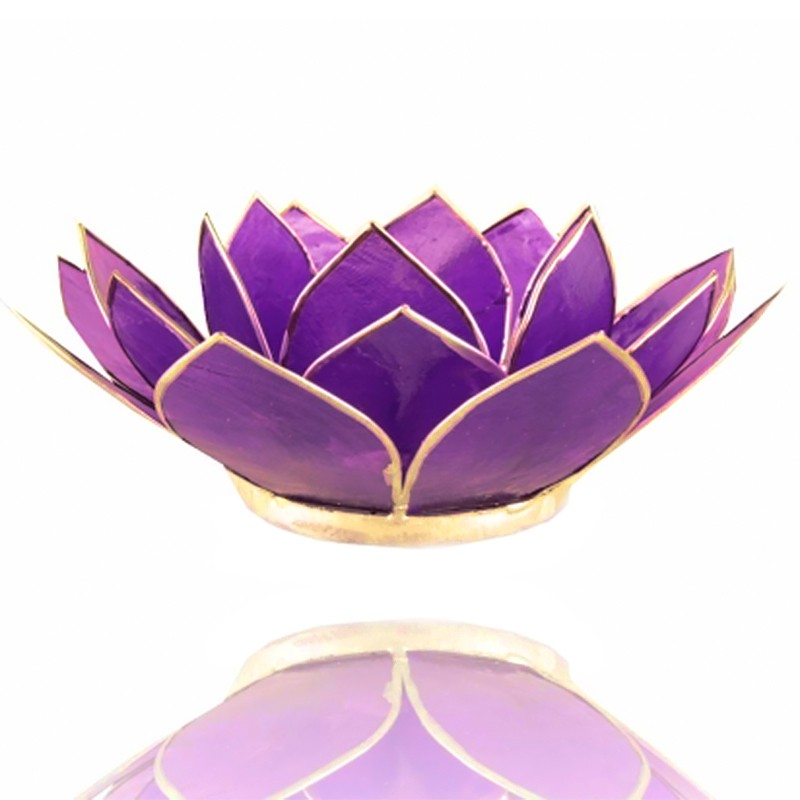 Bougeoir Photophore Lotus Violet or