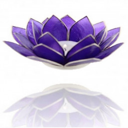 Bougeoir Photophore Lotus Indigo argent