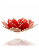 Bougeoir Photophore Lotus Rouge argent