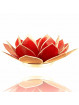 Bougeoir Photophore Lotus Rouge or