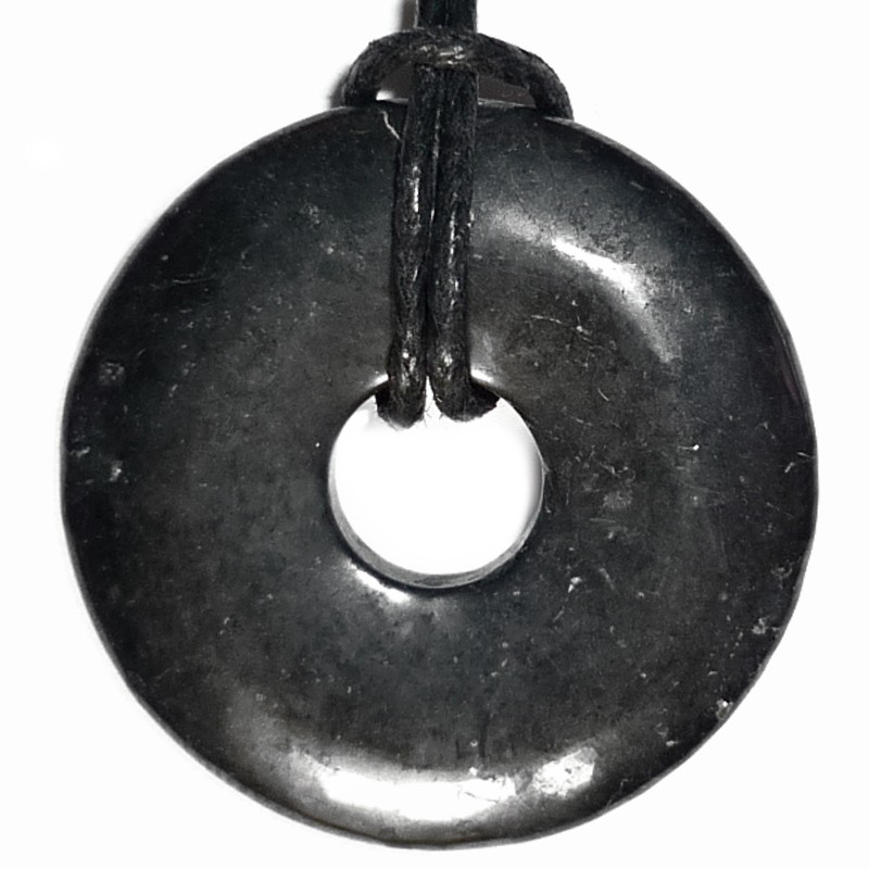 Pendentif en Shungite - Donut de 30 ou 40mm