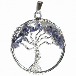 Pendentif Arbre de Vie en Iolite