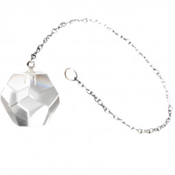Pendentif Dodécaèdre en Cristal de Roche