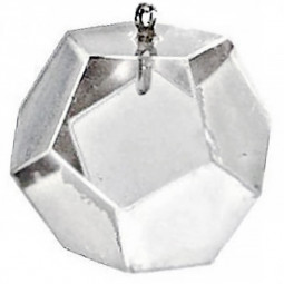 Pendentif Dodécaèdre en Cristal de Roche
