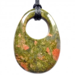 Pendentif Donut en Unakite