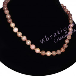 Collier Boules en Rhodonite