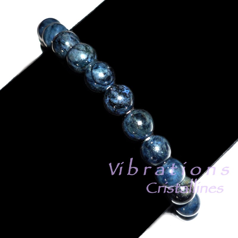 Bracelet en Dumortiérite - Boules  de 6 ou 8mm Bracelet en Dumortiérite - Boules  de 6 ou 8mm