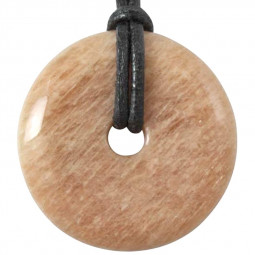 Pendentif Donut en Pierre de Lune