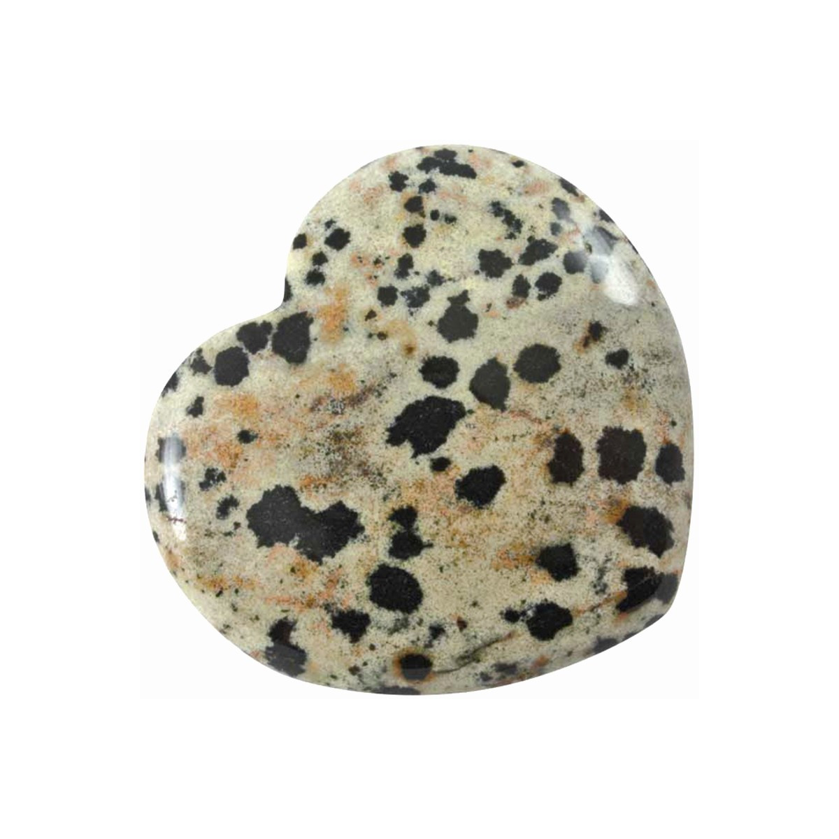 Coeur en Jaspe Dalmatien