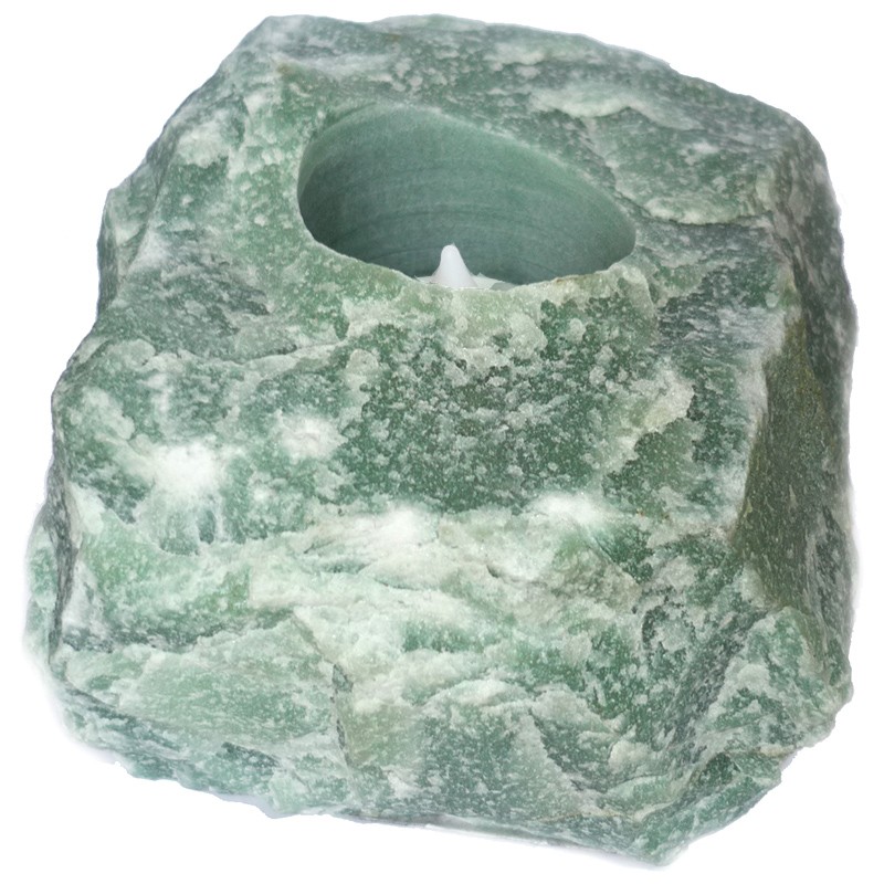 Photophore en Aventurine Verte