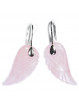 Boucles d'Oreilles en Quartz Rose & Argent