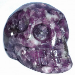 Crâne en Lépidolite Violette
