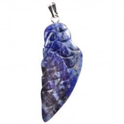Pendentif Aile d'Ange en Sodalite