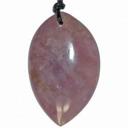 Pendentif Cabochon en Quartz Rose