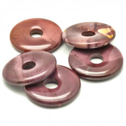 Pendentif Donut en Jaspe Mokaïte