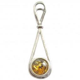 Pendentif Argent & Ambre