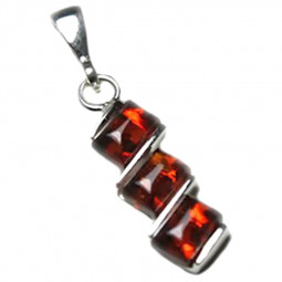 Pendentif Argent & Ambre