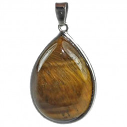 Pendentif Goutte en Oeil de Tigre