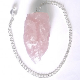 Pendule Brut en Quartz Rose