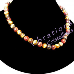 Collier Boules 3 Pierres
