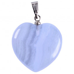 Pendentif Coeur en Calcédoine