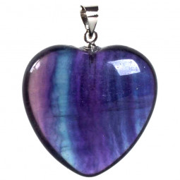 Pendentif Coeur en Fluorite