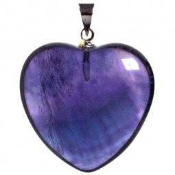 Pendentif Coeur en Fluorite