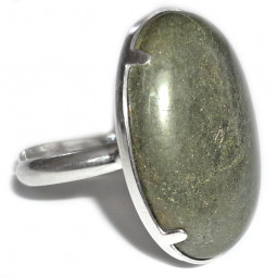Bague Argent & Pyrite
