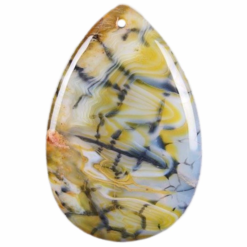 Pendentif Goutte en Agate