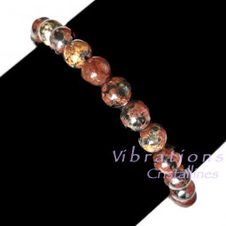 Bracelet Boules en Jaspe Léopard