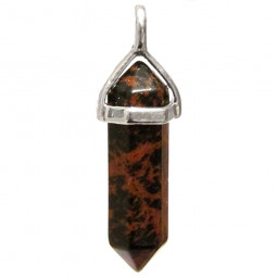Pendentif Pointe en Obsidienne Rouge