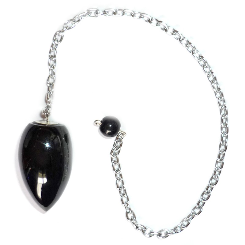 Pendule en Obsidienne Oeil Céleste - Oeuf Pendule en Obsidienne Oeil Céleste - Oeuf