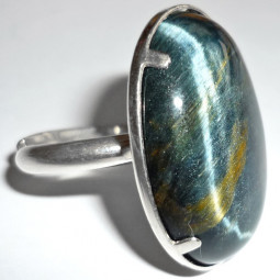 Bague Argent & Oeil de Faucon