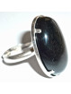 Bague en Obsidienne Dorée et Argent