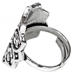 Bague Fleur de Lotus en Laiton Argenté