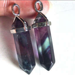 Pendentif Pointe en Fluorite