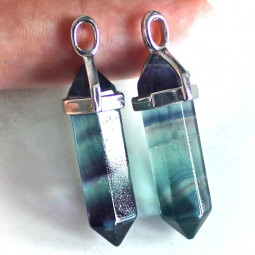 Pendentif Pointe en Fluorite