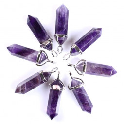 Pendentif Pointe en Améthyste Vibrations Cristallines