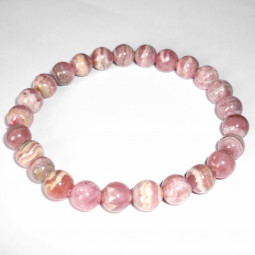 Bracelet Boules en Rhodochrosite Vibrations Cristallines
