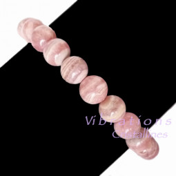 Bracelet Boules en Rhodochrosite Vibrations Cristallines
