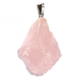 Pendentif en Quartz Rose Brut