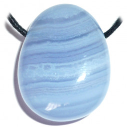 Pendentif Percé en Calcédoine