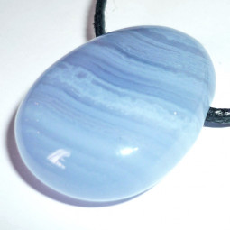 Pendentif Percé en Calcédoine