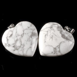 Pendentif Coeur en Howlite