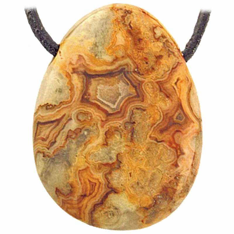 Pendentif Percé en Agate Crazy Lace