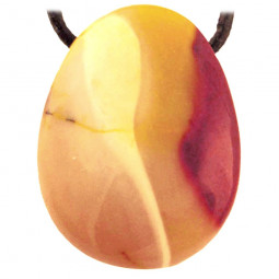 Pendentif Percé en Jaspe Mokaïte