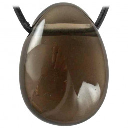 Pendentif Percé en Quartz Fumé